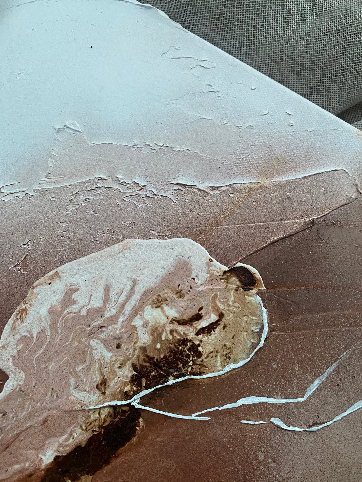 01 TIRAMISU | 40 x 40 cm | Textured Painting - Salty by Art